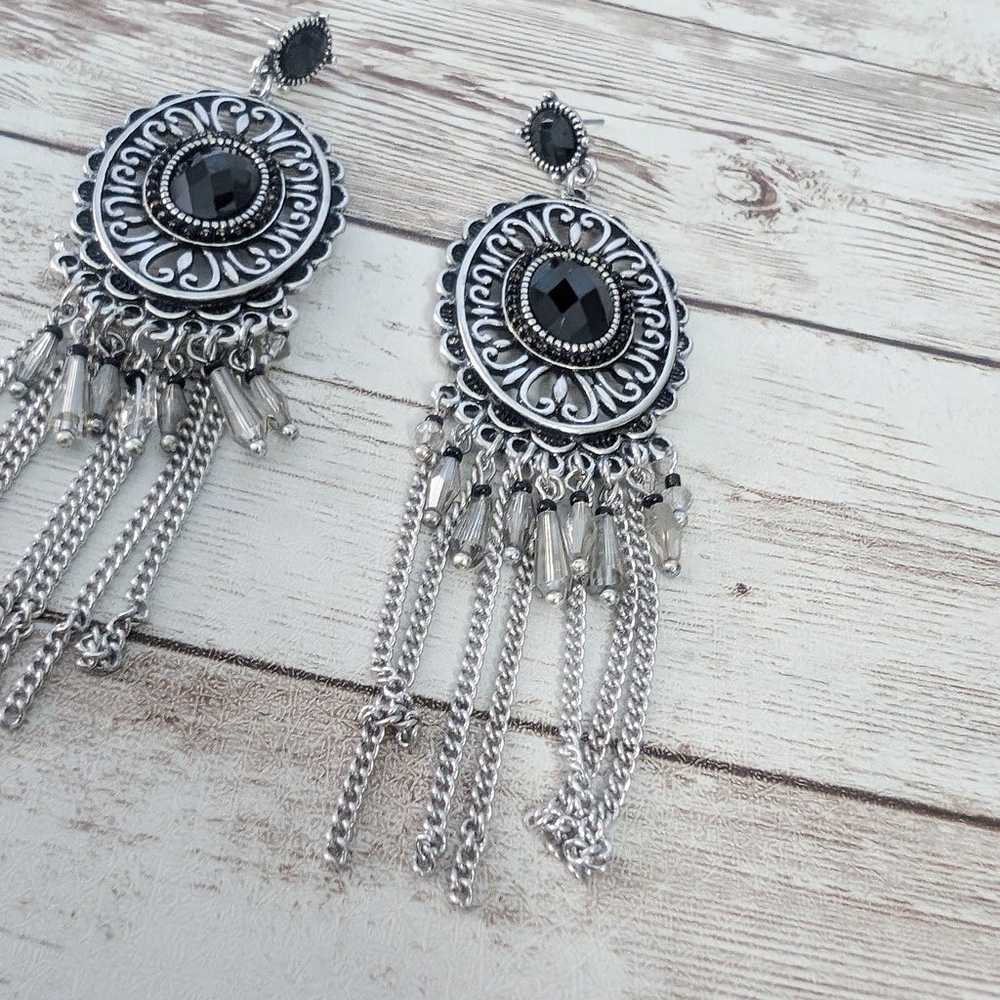 Vintage Earrings - Extra Large Dangle Earrings fo… - image 3