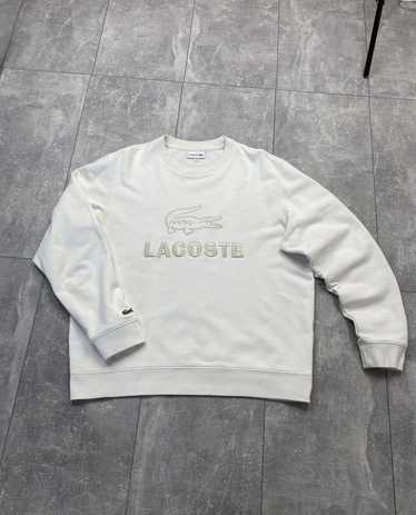 Lacoste × Streetwear Lacoste Big Logo Beige Sweat… - image 1