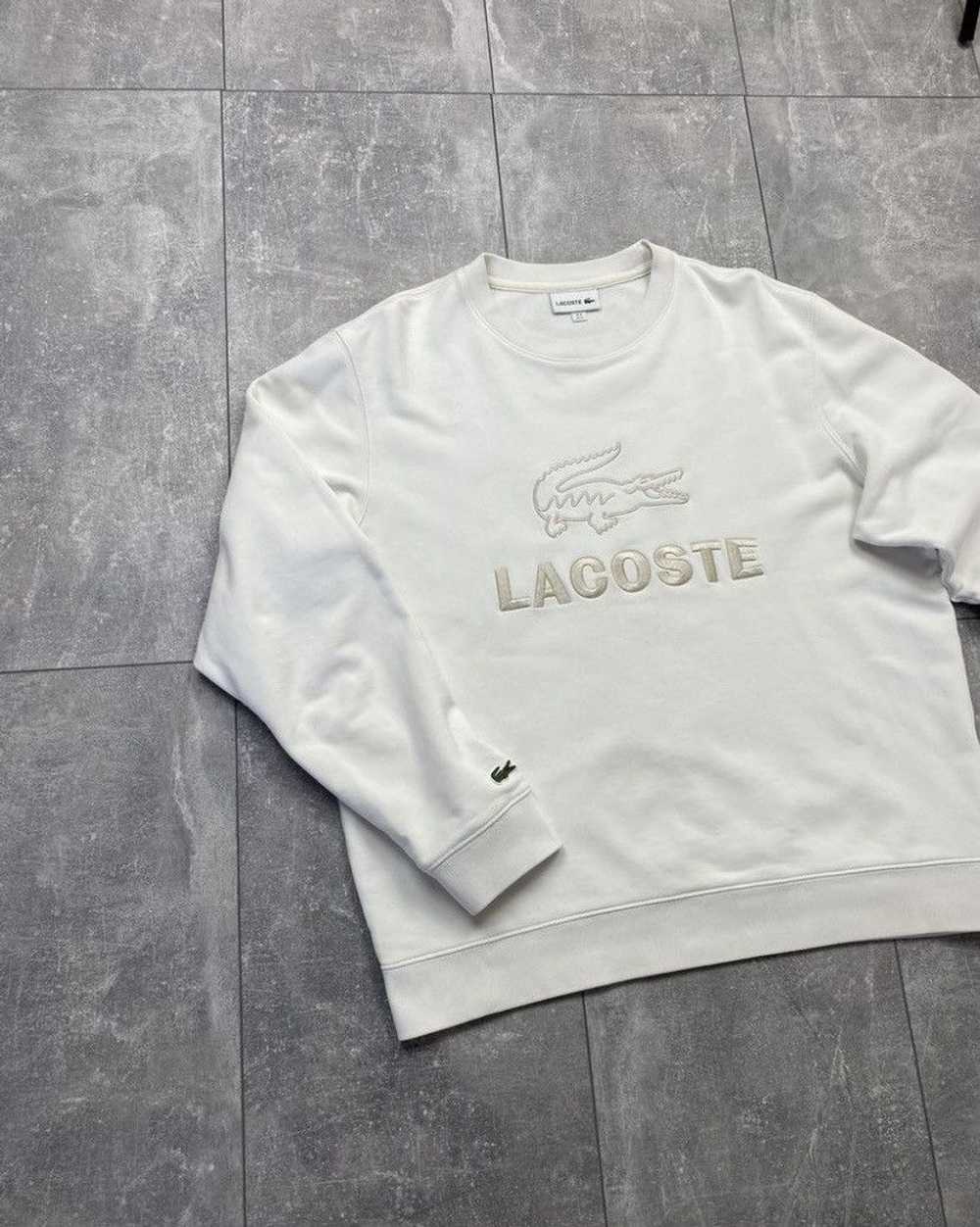 Lacoste × Streetwear Lacoste Big Logo Beige Sweat… - image 2