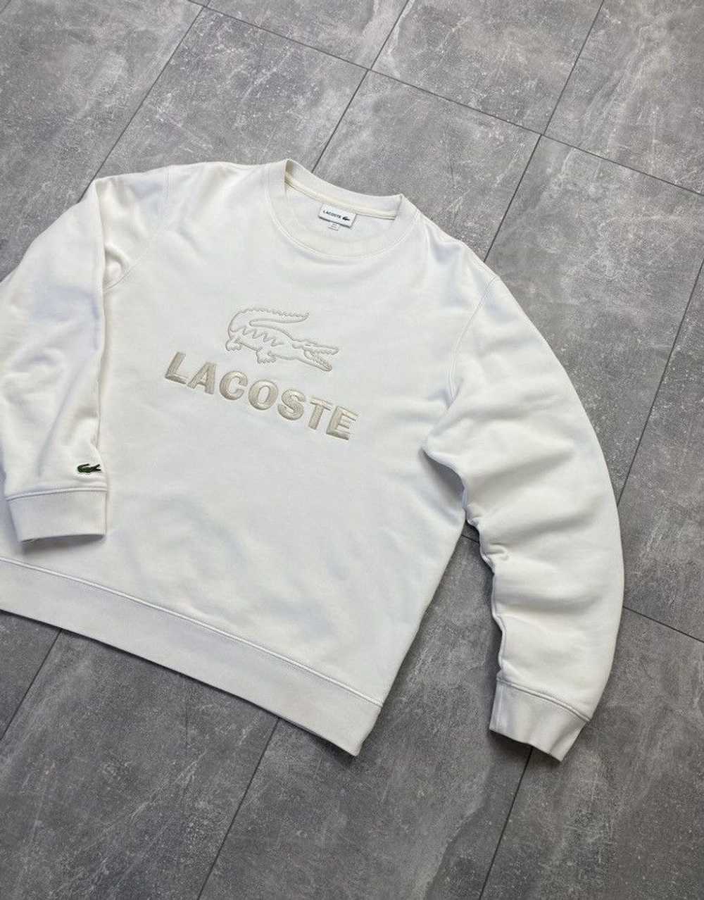 Lacoste × Streetwear Lacoste Big Logo Beige Sweat… - image 3