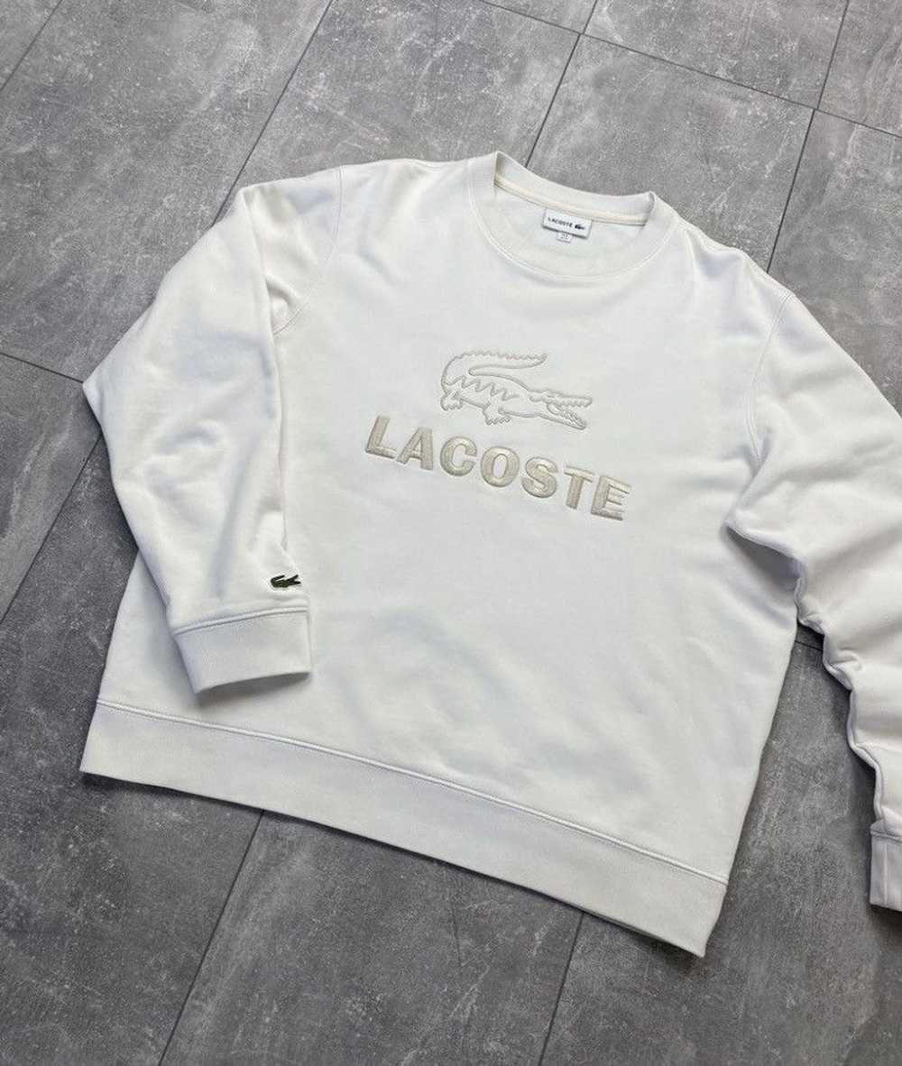 Lacoste × Streetwear Lacoste Big Logo Beige Sweat… - image 4