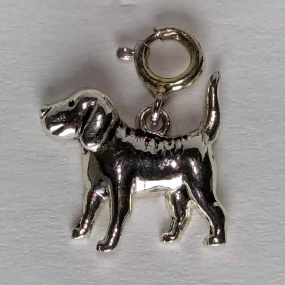 Vintage Sterling Silver Dog Lover SU 925 TH Sprin… - image 1