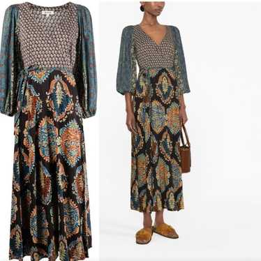 Anthropologie Boteh Rhea Print Wrap Maxi Dress Boh