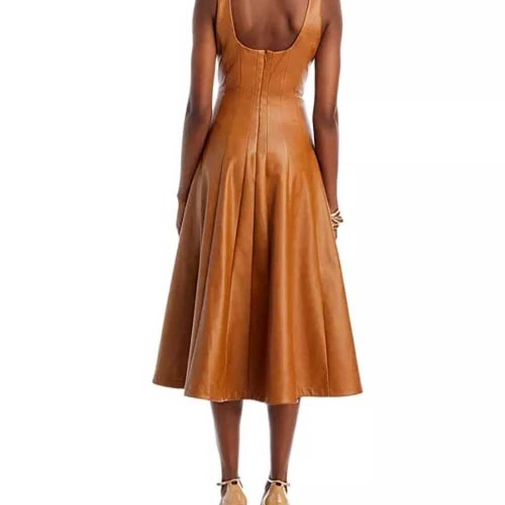 Avec Les Filles Faux Leather Seamed Swing Dress - image 2