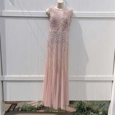 Adrianna Papell Blush Pink Sleeveless Sequin Colum