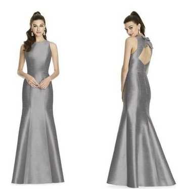 ALFRED SUNG Dupioni Trumpet Gown