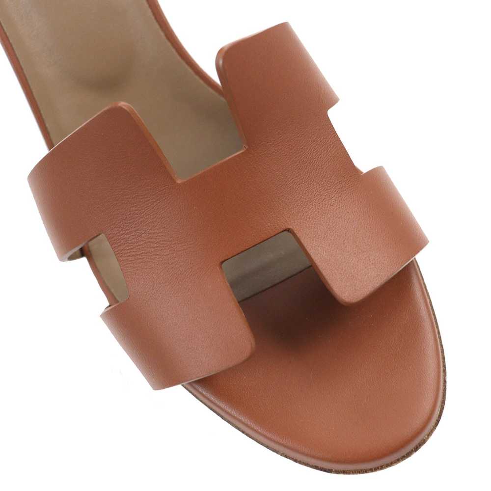 HERMES Sandals 172196Z leather Brown legend 37 - image 7