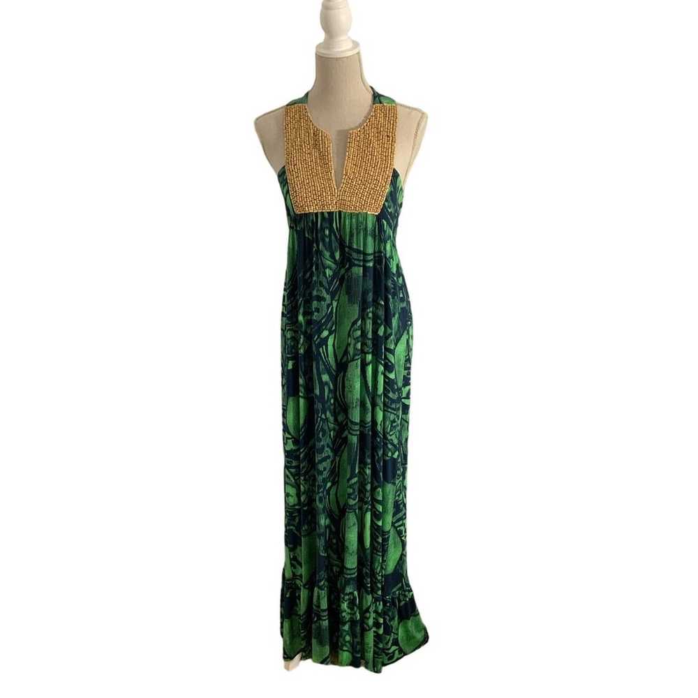 T Bags Los Angeles Beaded Maxi Dress - image 1