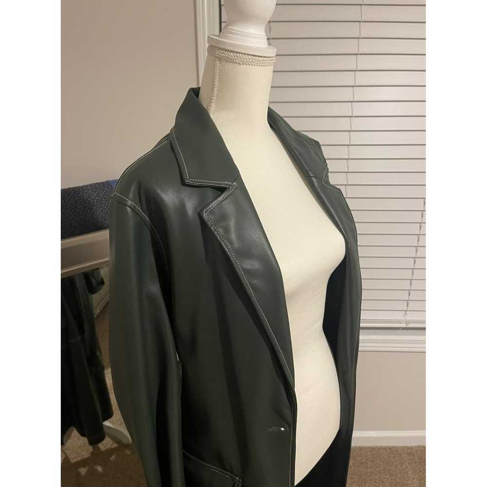 Staud Vegan leather trench coat - image 2