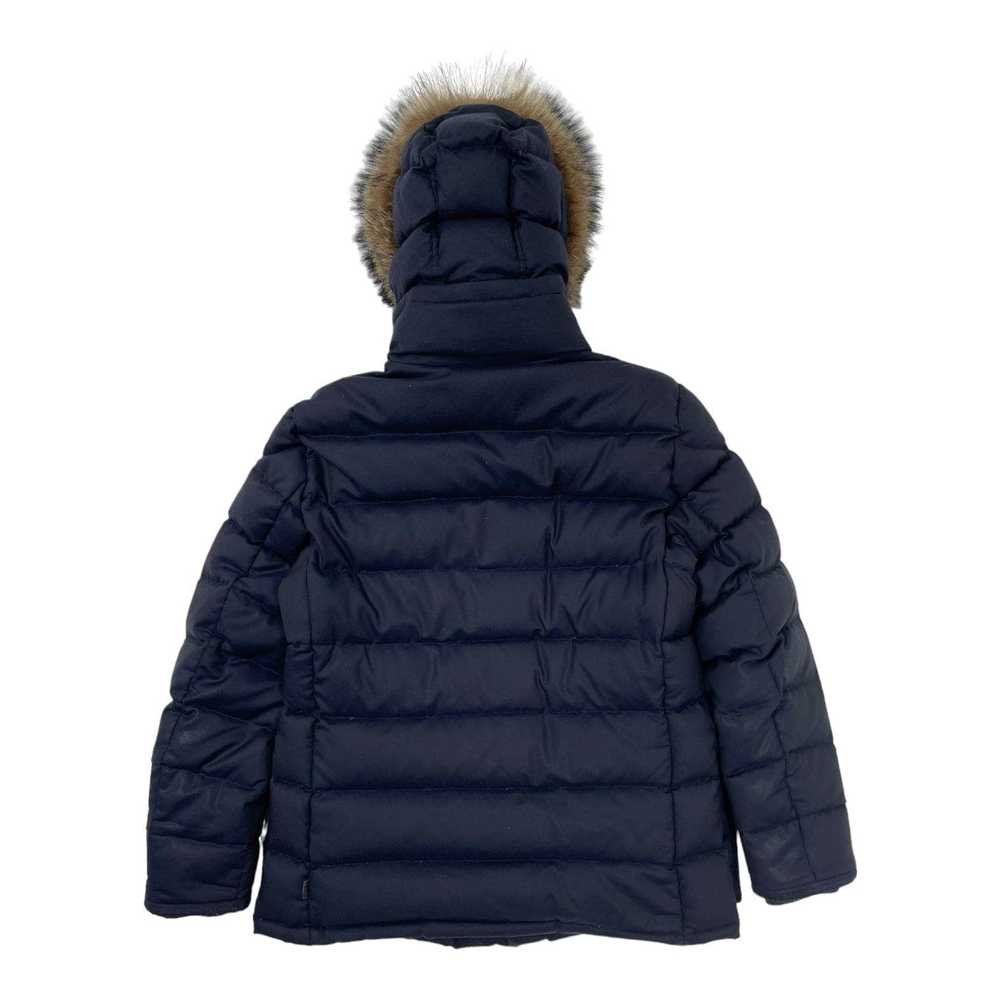 Moncler Rethel Fur Trim Down Jacket Navy - image 3