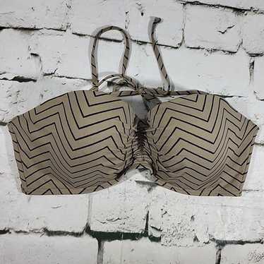 Vintage Kiki Rio Swimsuit Bikini Top 36D/38C Beig… - image 1