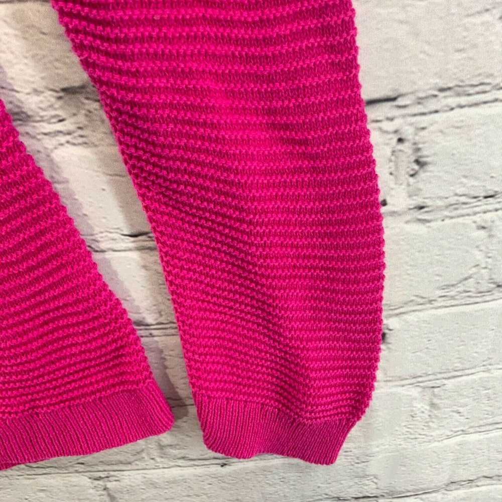 Pinko Hot Pink Fitted Open Weave Heather B Knit S… - image 4