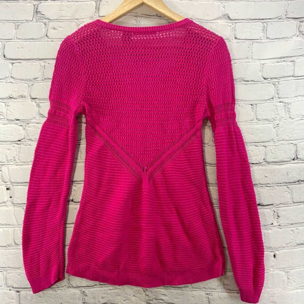 Pinko Hot Pink Fitted Open Weave Heather B Knit S… - image 6