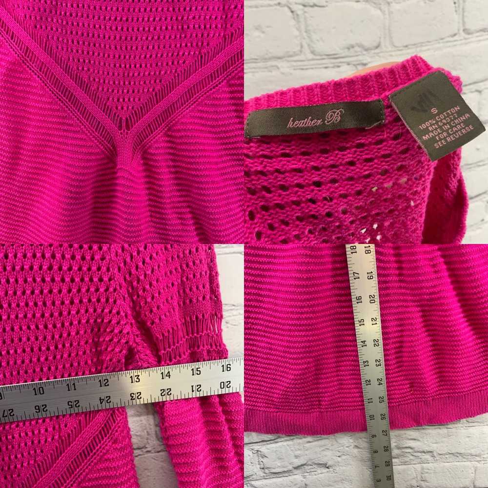 Pinko Hot Pink Fitted Open Weave Heather B Knit S… - image 8