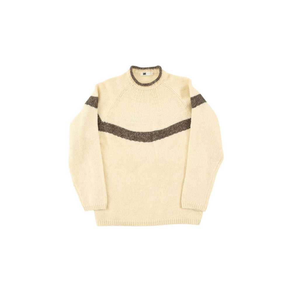 Issey Miyake Striped Wool Knit Sweater - image 1