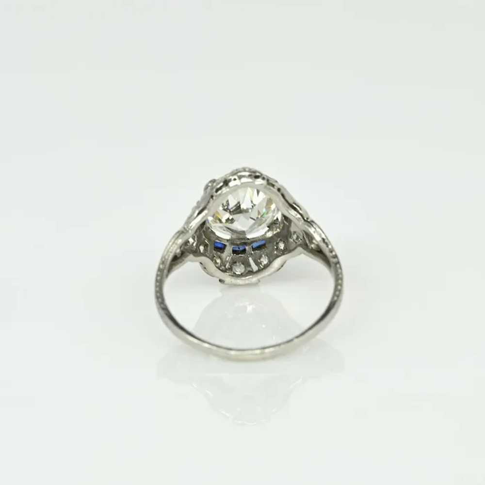 Circa 1910's Edwardian Platinum 2.34Ct Old Europe… - image 3