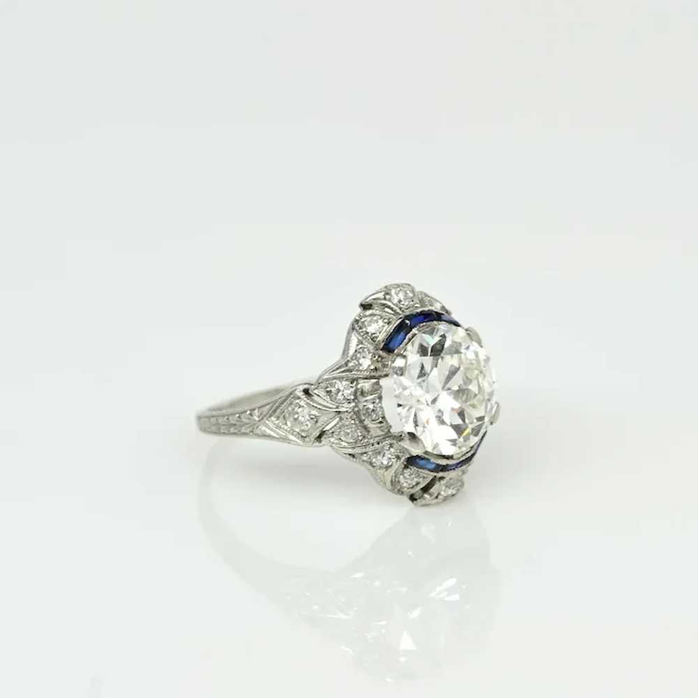 Circa 1910's Edwardian Platinum 2.34Ct Old Europe… - image 4