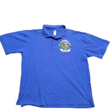 Ed Hardy Alive Polo Shirt XL Blue Men Embroidered… - image 1