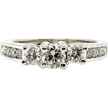 Diamond Engagement Ring .85ct Mined RBC Wedding Ri