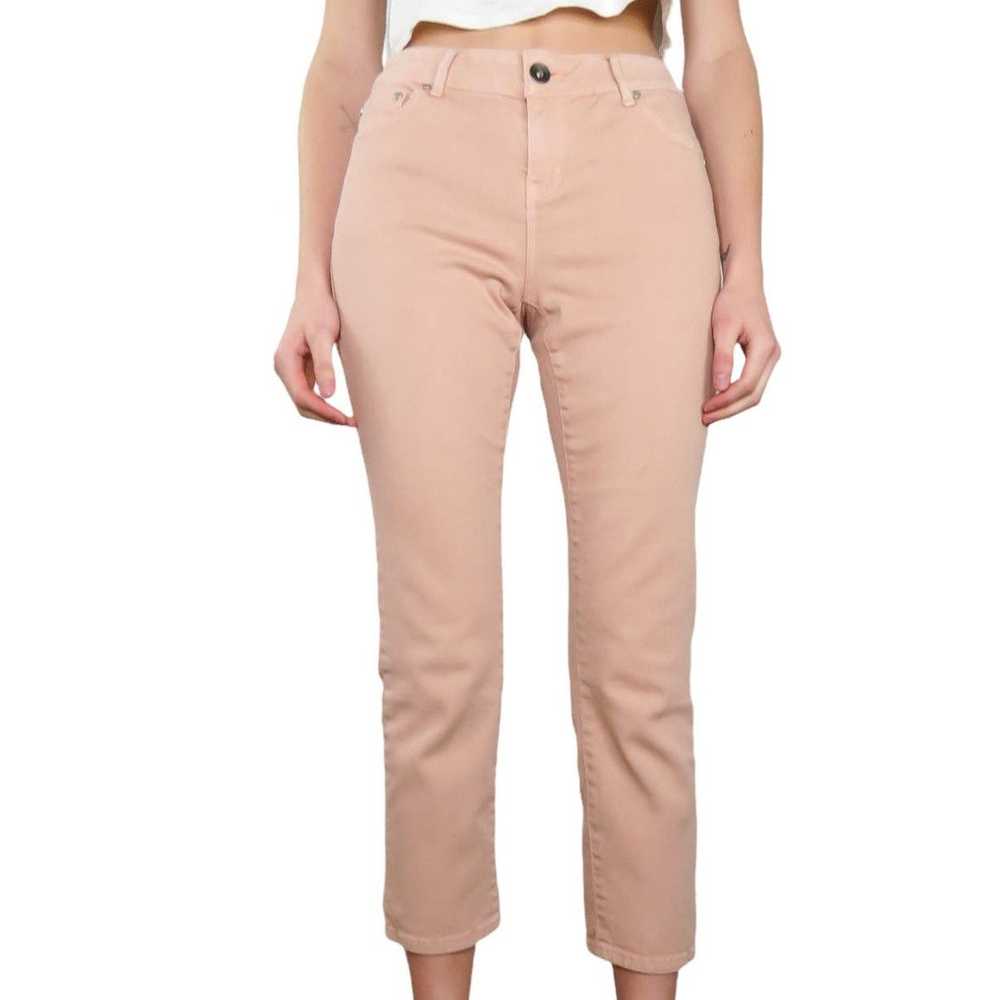 DKNY × Vintage Y2k DKNY Pink Jeans High Rise Crop… - image 2