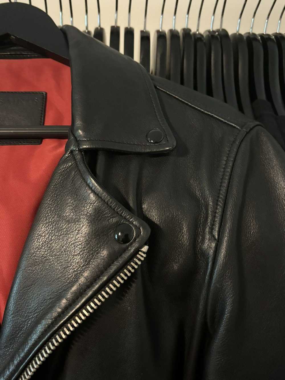 Allsaints RED LINING - LEATHER BIKER JACKET - image 11