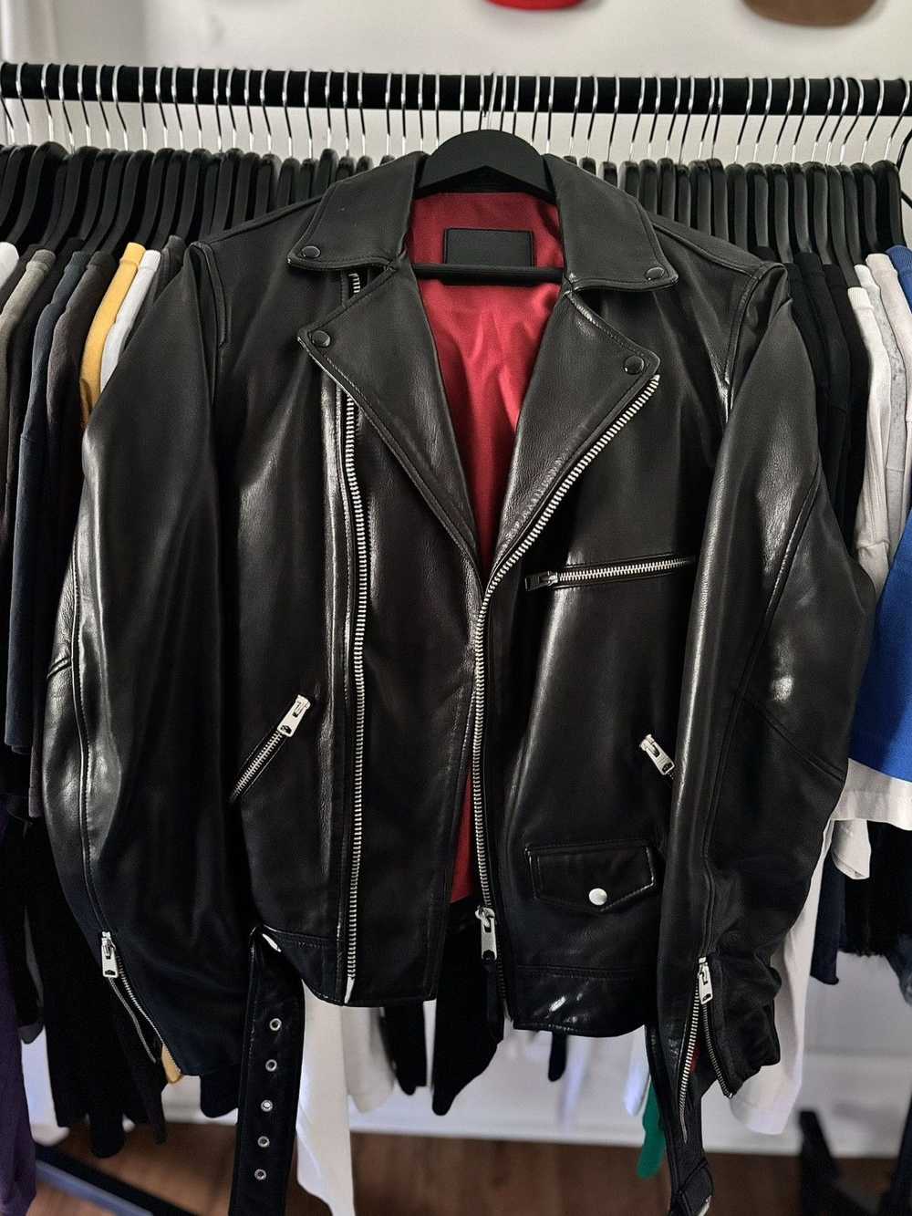 Allsaints RED LINING - LEATHER BIKER JACKET - image 1