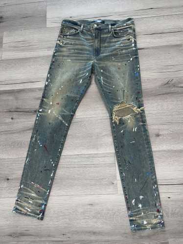 Amiri Amiri Artist Broken Jeans Paint Splatter