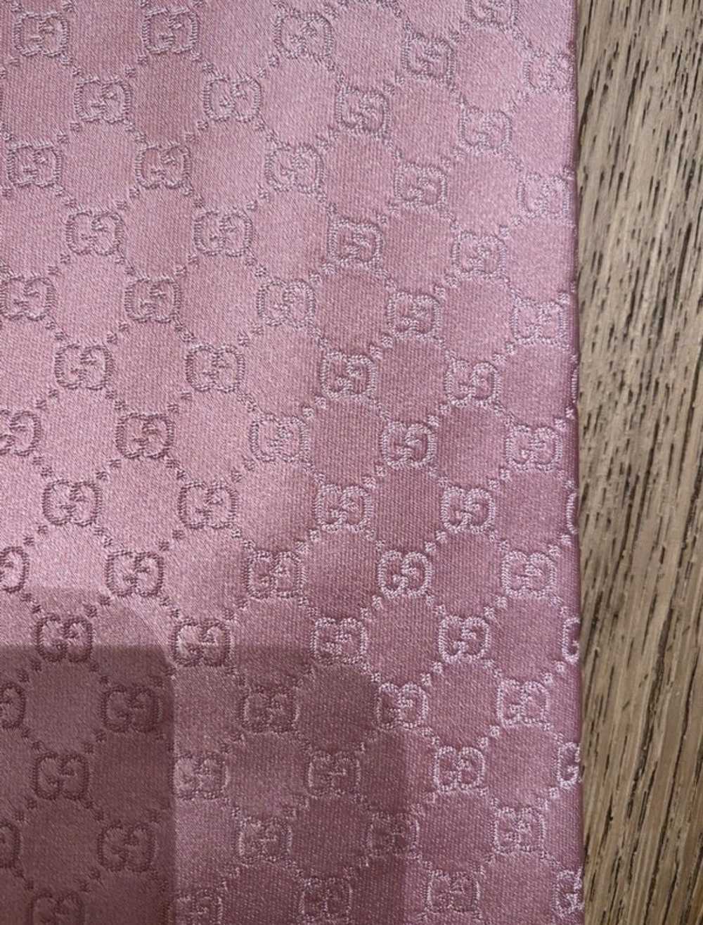 Gucci Pink GG Pattern Silk Tie - image 2