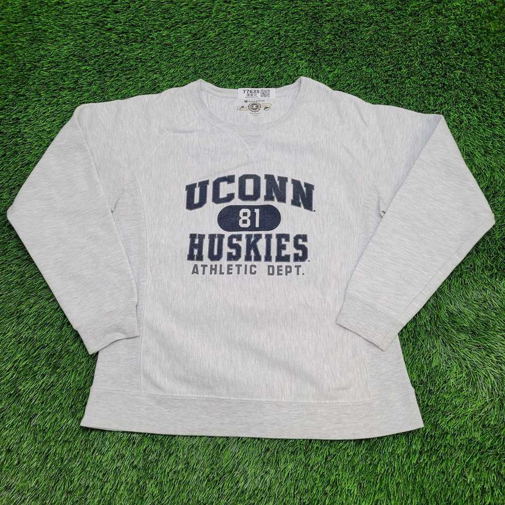 Champion UCONN Huskies Sweatshirt Women L/XL 19x2… - image 1