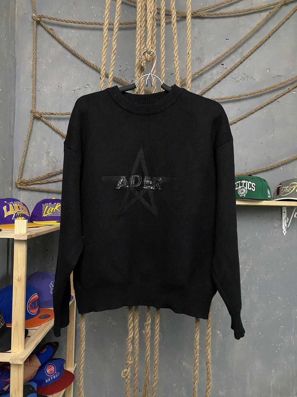 Ader Error Ader Error Black Star Big Logo Sweater - image 1