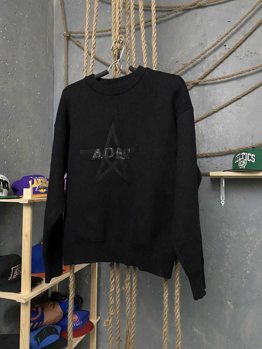 Ader Error Ader Error Black Star Big Logo Sweater - image 2