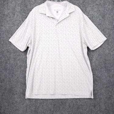 Vintage Hickey Freeman Polo Shirt Mens L Large Whi