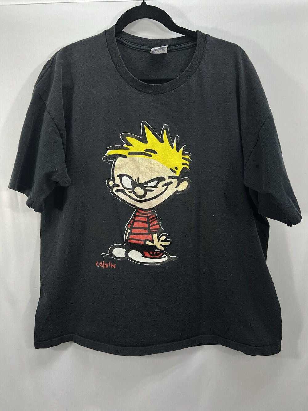 Designer VTG CALVIN & HOBBES, Single Stitch, XL (… - image 1