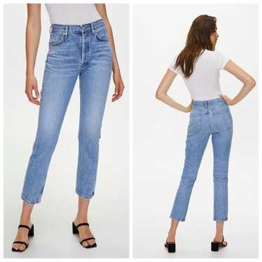 Agolde AGOLDE Riley High Rise Straight Crop Jean B