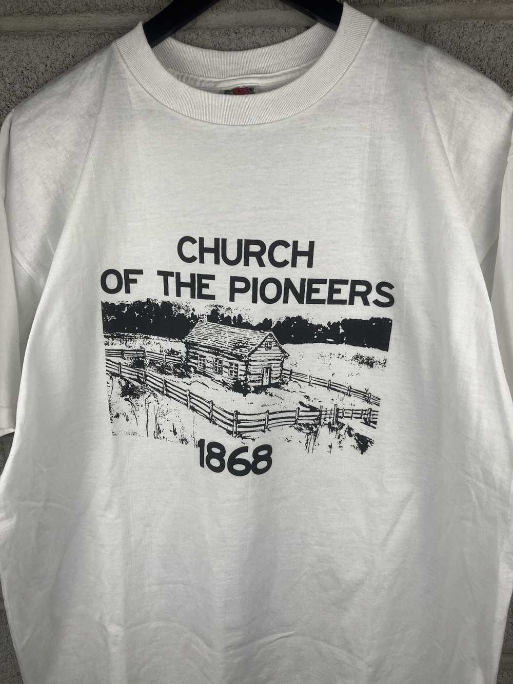 Tee × Tee Shirt × Vintage Vintage 1868 Church of … - image 2