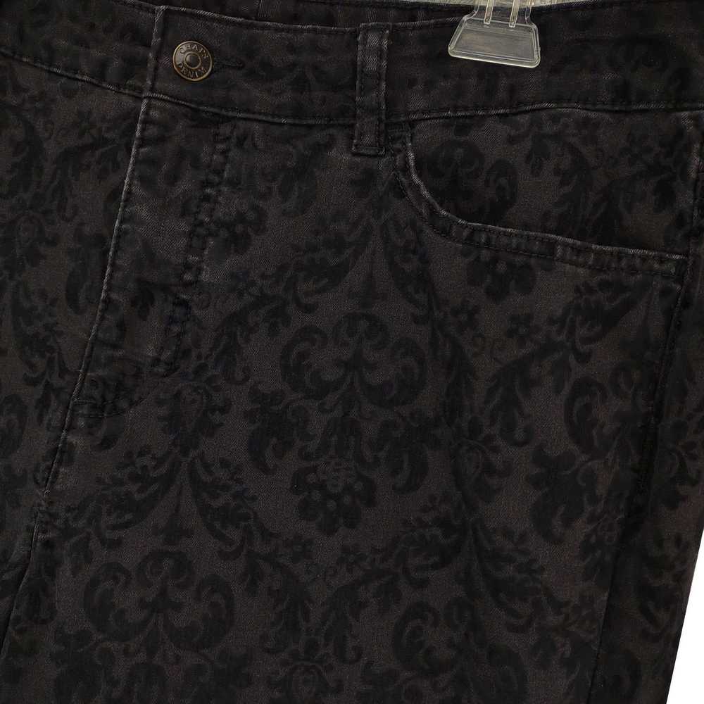 Chaps Chaps Women's Black Velvet Flocked Damask T… - image 2