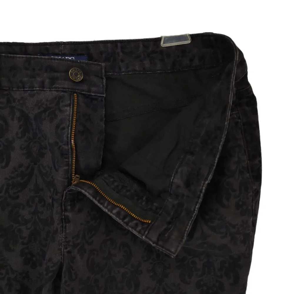 Chaps Chaps Women's Black Velvet Flocked Damask T… - image 5