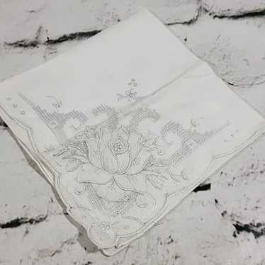 Vintage Exquisite Antique Style White Cotton Lace… - image 1