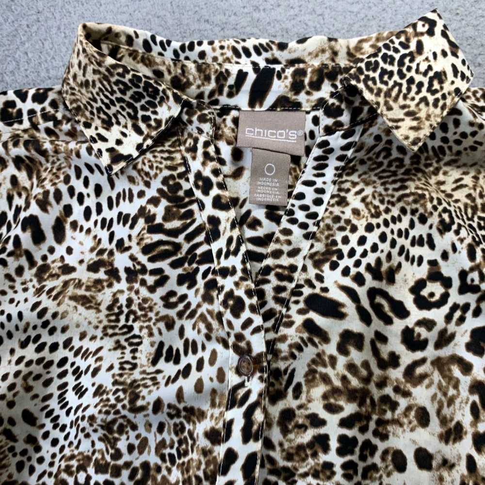 Vintage CHICOS Cheetah Print Long Sleeve Top for … - image 6