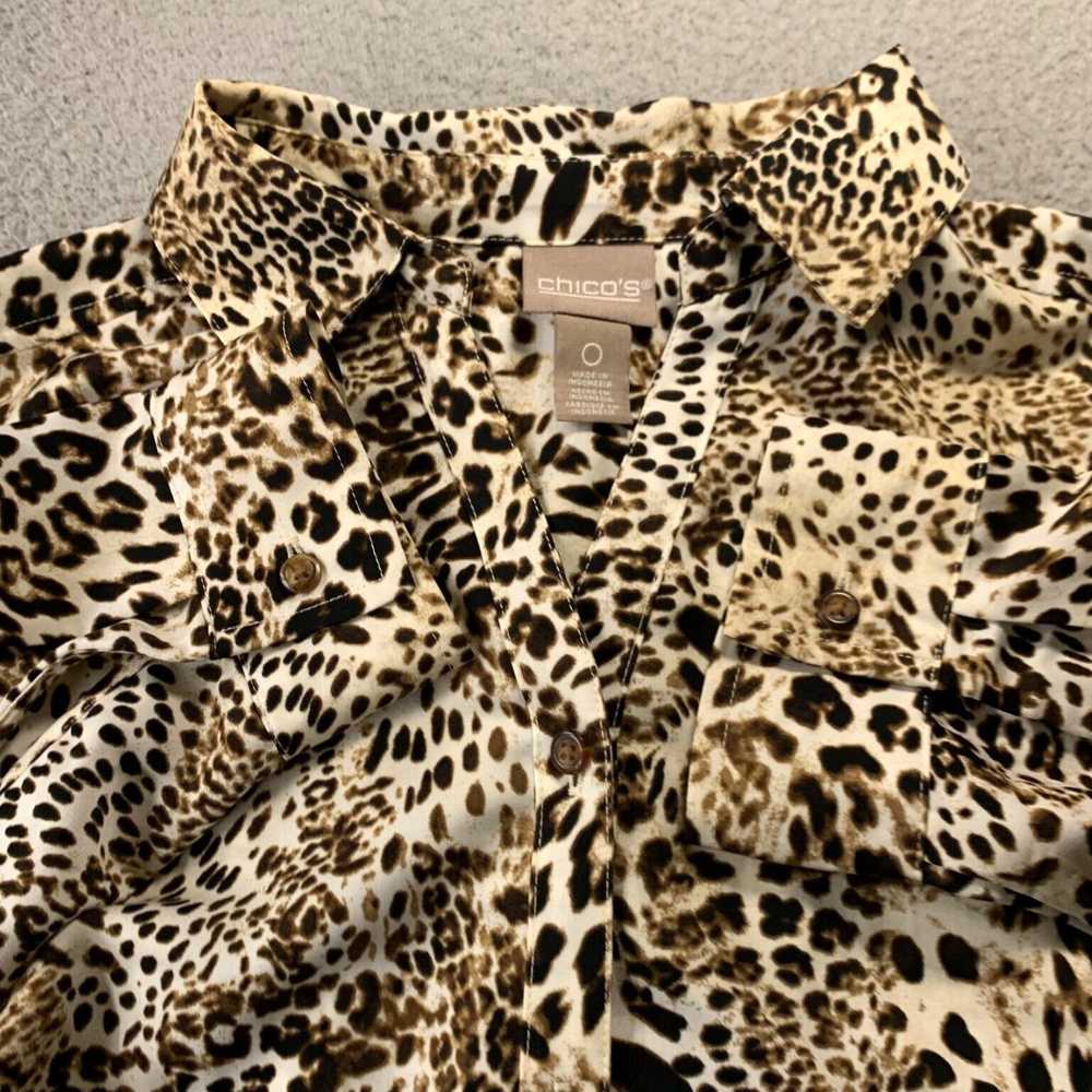 Vintage CHICOS Cheetah Print Long Sleeve Top for … - image 7