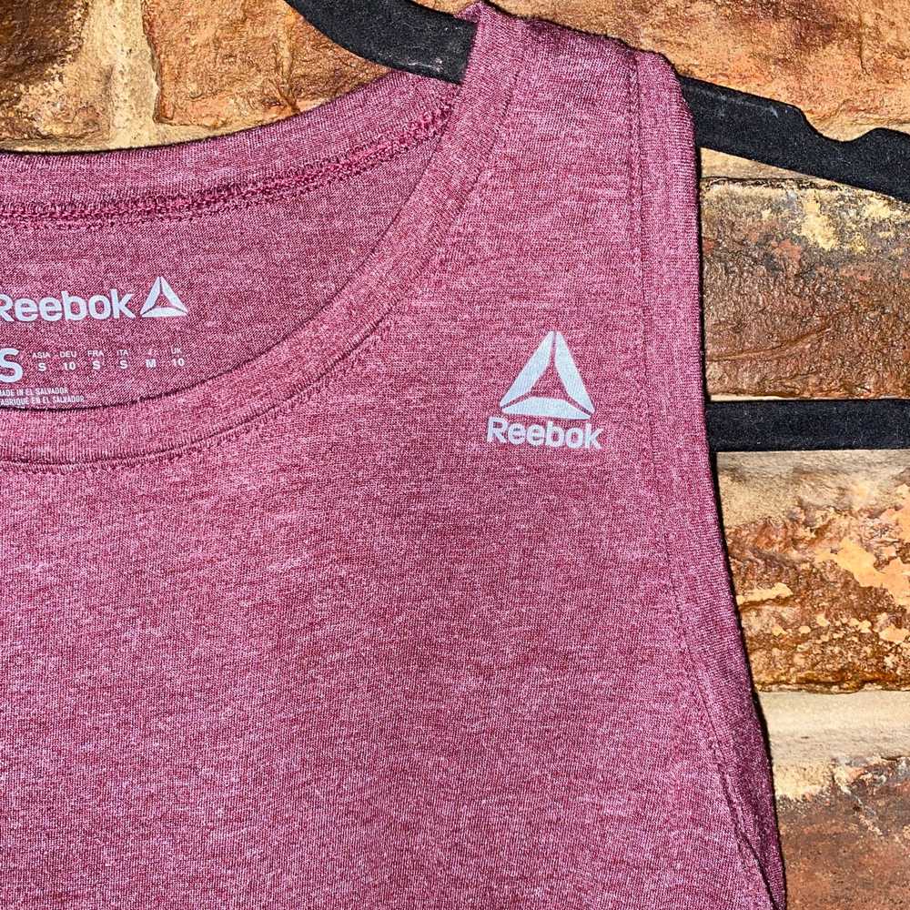 Reebok Reebok Burgundy Maroon Red Sleeveless Tank… - image 2