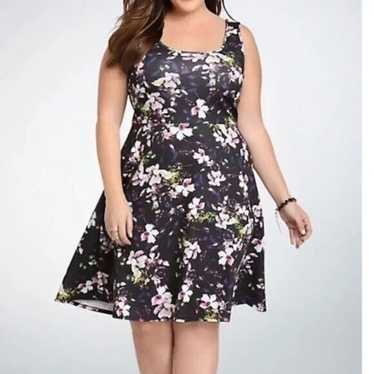 Other Torrid Womens Dress Sz 3 3X Black Floral Pr… - image 1