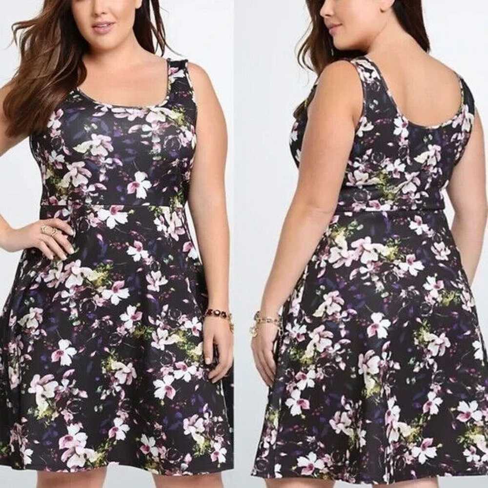 Other Torrid Womens Dress Sz 3 3X Black Floral Pr… - image 2