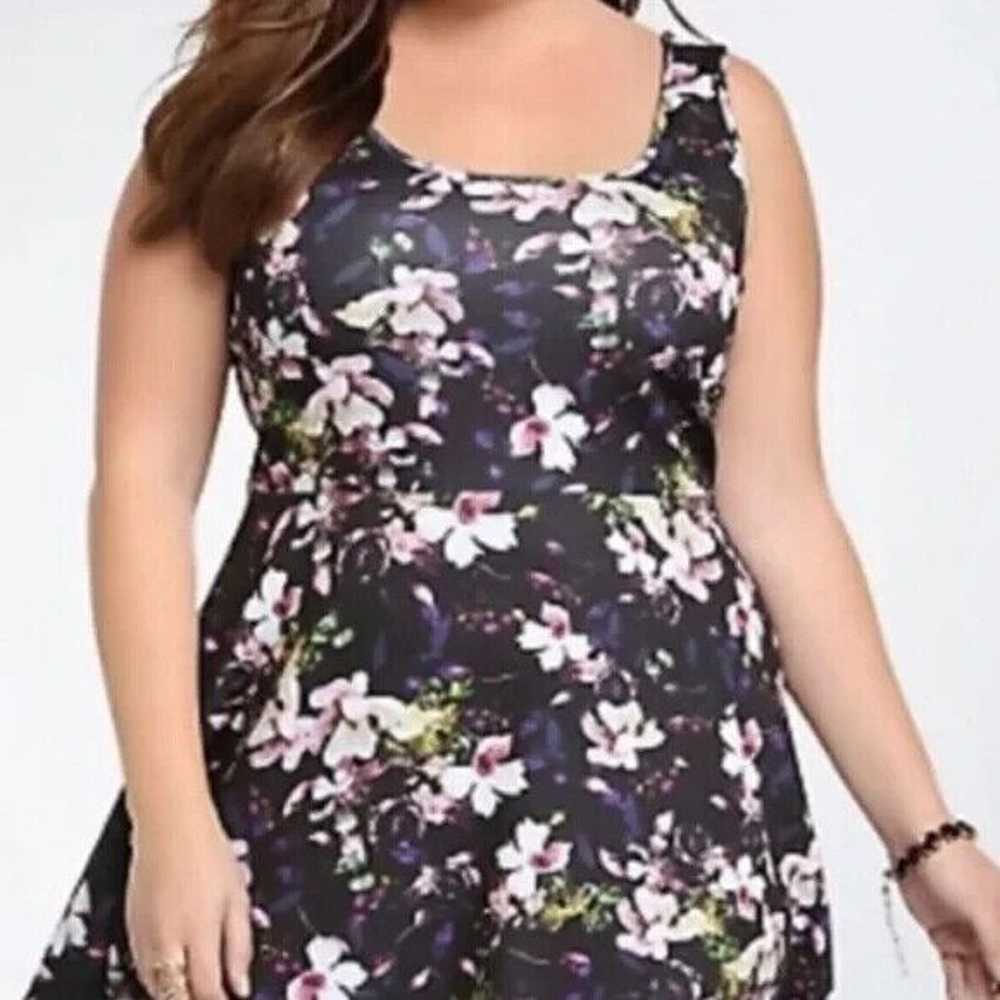 Other Torrid Womens Dress Sz 3 3X Black Floral Pr… - image 3