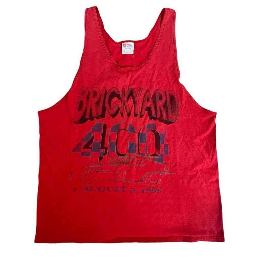 Hanes Vintage 1996 Brickyard 400 Tank Top Men's X… - image 1