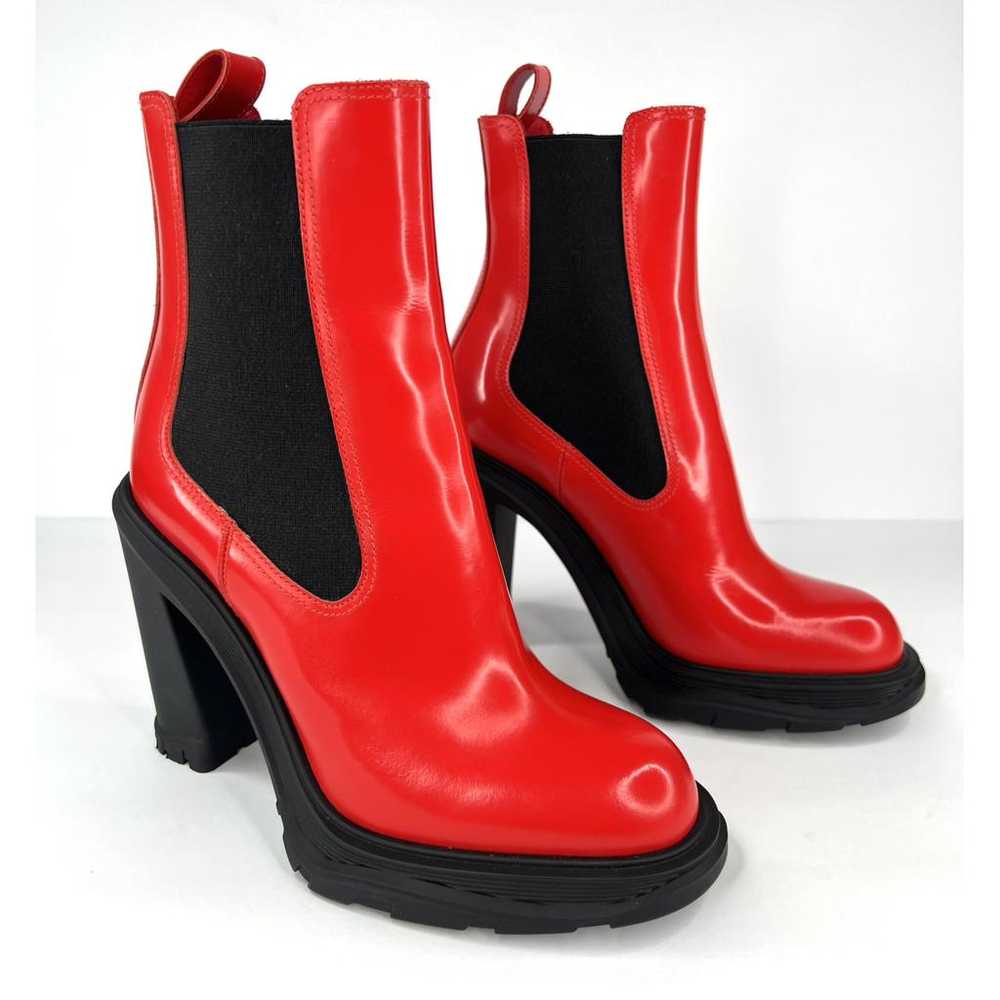 Alexander McQueen Leather biker boots - image 10