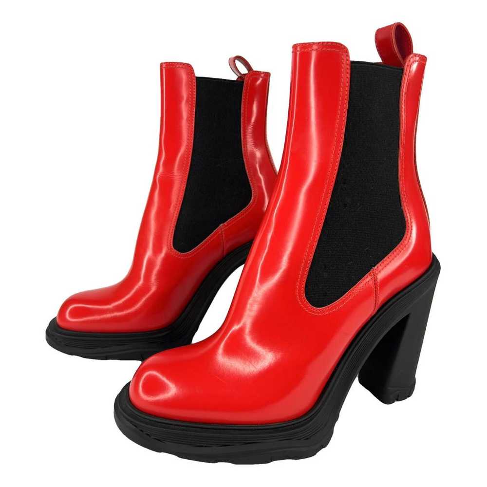 Alexander McQueen Leather biker boots - image 1