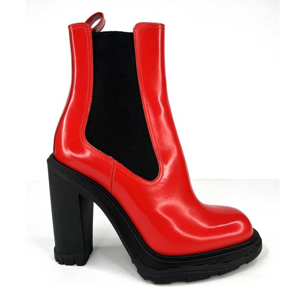 Alexander McQueen Leather biker boots - image 2