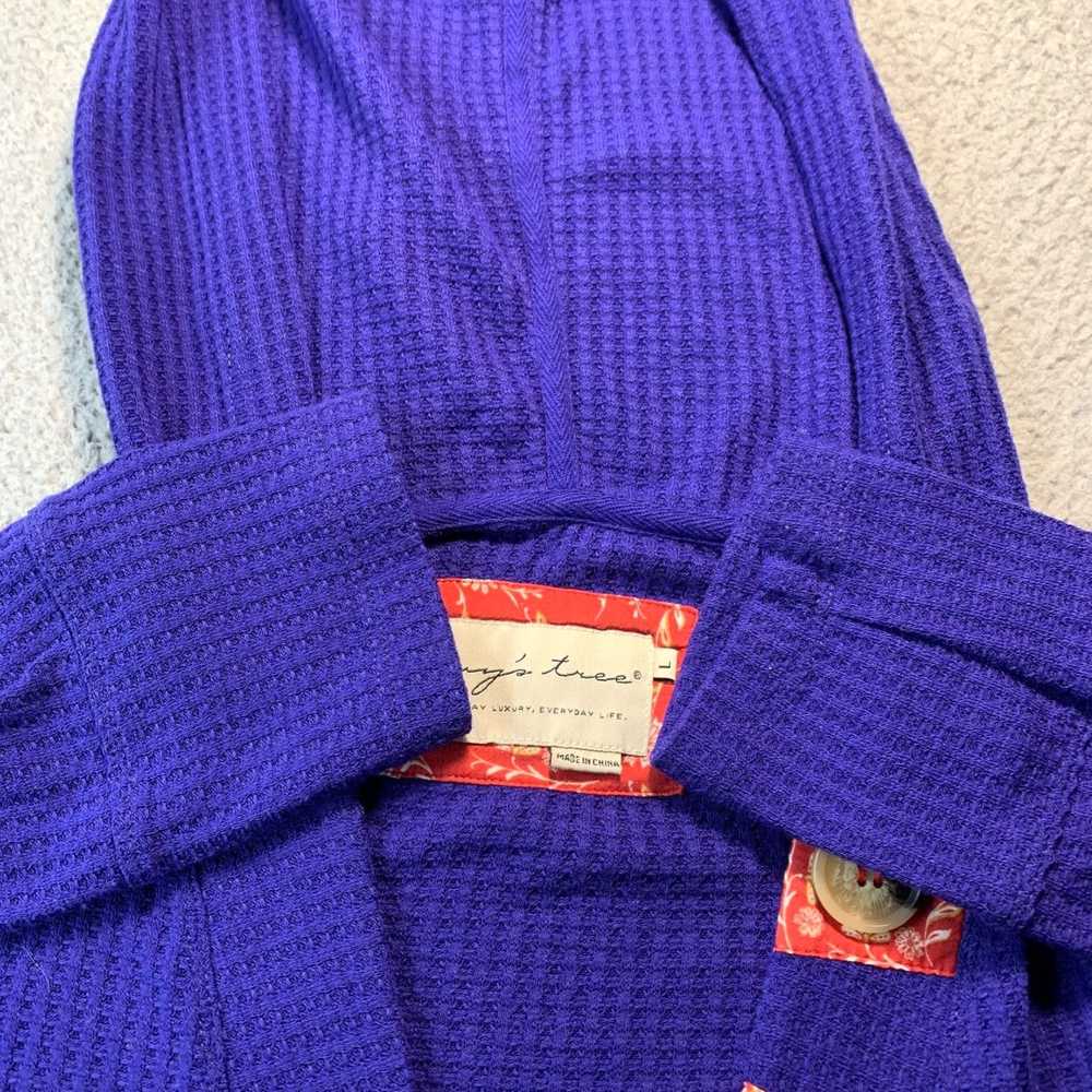 Vintage Womens Large Cozy Waffle Knit Hoodie Top … - image 7