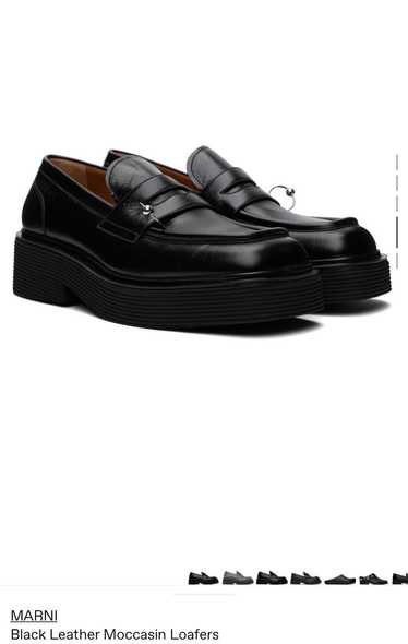 Marni Marni Pierced Leather Loafers